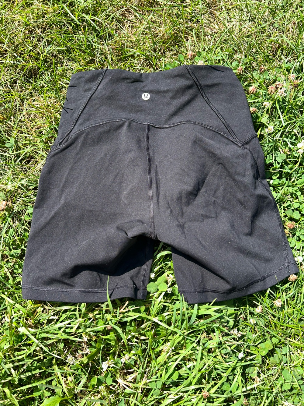 Lululemon Black High Rise Biker Shorts Size 6 Yoga Athletic